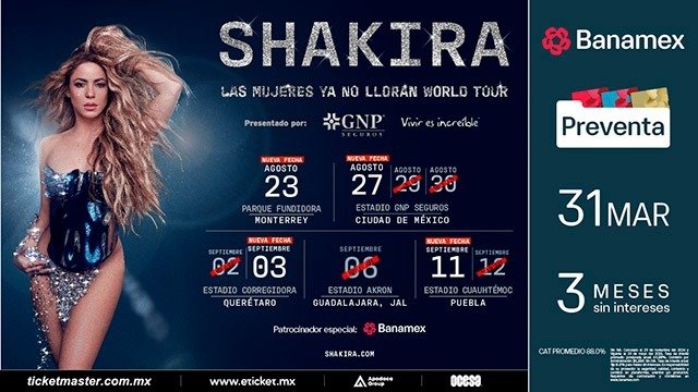 ¡Nuevas fechas de Shakira a la vista!