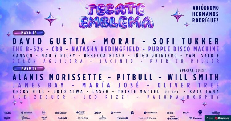 El festival más emblemático regresa y aquí te dejamos el line up por día