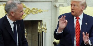 Ante Mark Carney, Trump asegura le «encantaría» nuevo acuerdo comercial con Canadá