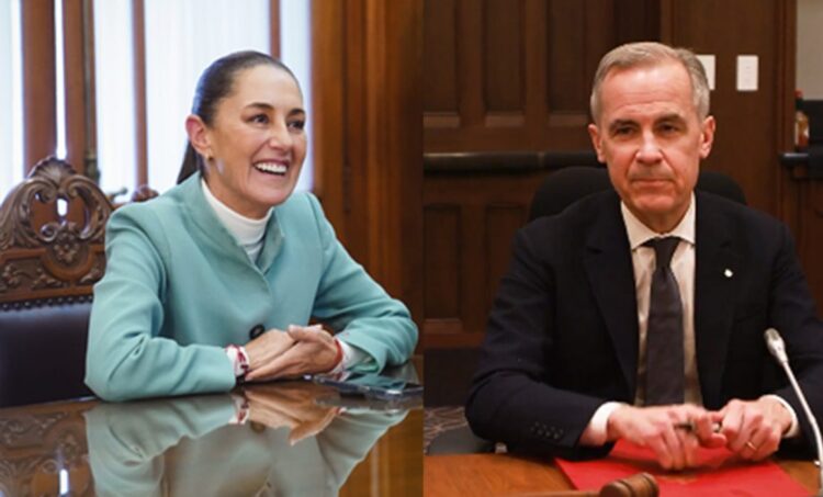 Sheinbaum y primer ministro de Canadá dialogan sobre economía