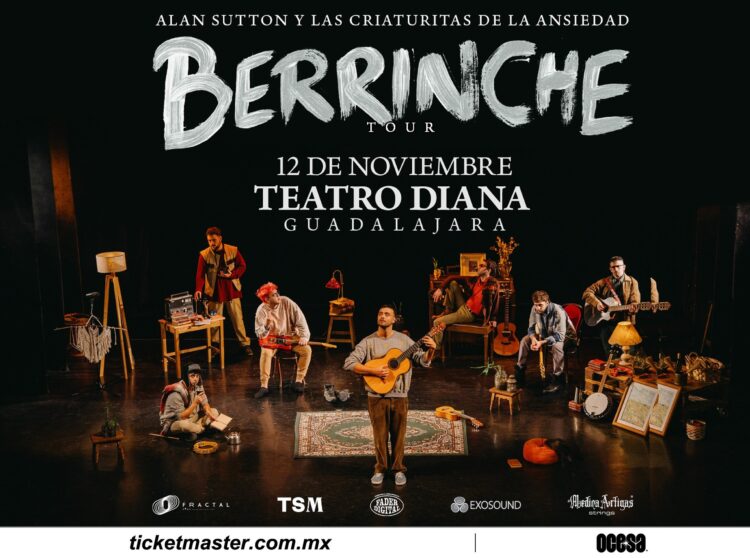 Alan Sutton y Las Criaturitas de la Ansiedad llevarán su «Berrinche» sonoro a la Perla de Occidente