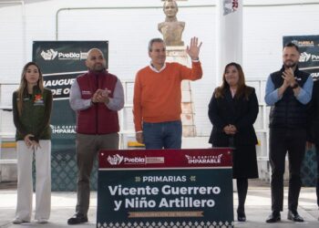 Fortalece Pepe Chedraui infraestructura educativa en la Junta Auxiliar de San Jerónimo Caleras
