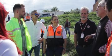 Supervisa Gobierno de la Ciudad labores de desazolve y limpieza en el Vaso Regulador Puente Negro