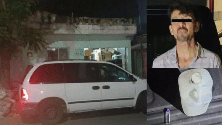 Detienen a hombre que amenazó a su esposa con incendiar su casa en Monterrey