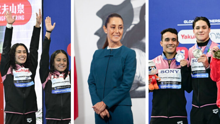 Claudia Sheinbaum reconoce a medallistas mexicanos en el Mundial de Clavados 2025