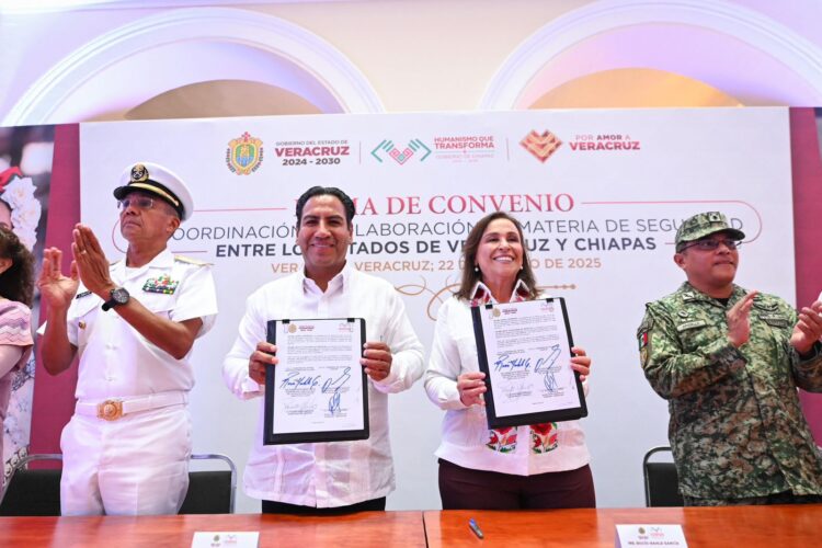 Sur del país se fortalece en seguridad con acuerdo entre Veracruz y Chiapas