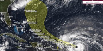 Huracán Erin se intensifica a categoría 1, el primero de la temporada en el Atlántico