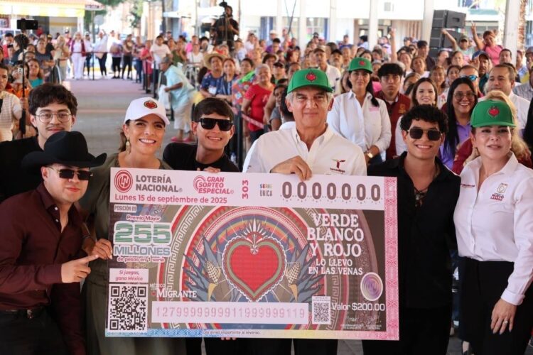 Lotería Nacional lleva a Nuevo Laredo el Sorteo «México con M de Migrante» para honrar a las y los mexicanos en el extranjero
