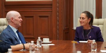 Sheinbaum recibe a Ben Horowitz en Palacio Nacional; hablan sobre desarrollo de IA