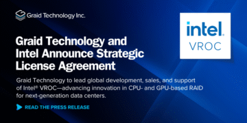 Graid Technology firma un acuerdo estratégico de licencia con Intel para impulsar la innovación en RAID