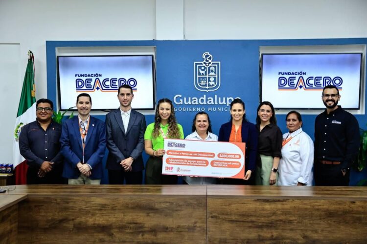 Fundación DEACERO entrega un millón 280 mil pesos en donativos al municipio de Guadalupe, Nuevo León