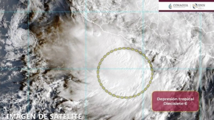 Alerta por depresión tropical frente a Guerrero; Priscilla se degrada
