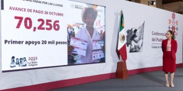 Gobierno de México: se han otorgado 70 mil 256 apoyos a personas afectadas por las lluvias