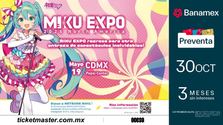 HATSUNE MIKU: El icono más grande de la ciber-cultura anuncia su regreso a México