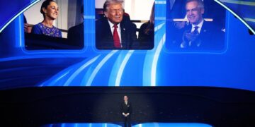 «Nos llevamos muy bien», dice Trump antes de reuniones con Sheinbaum y Carney