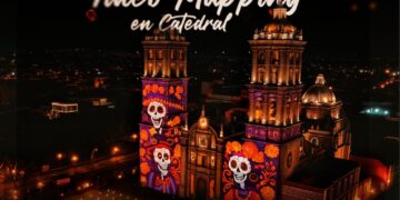 Invita Gobierno de la Ciudad a disfrutar videomapping por Día de Muertos