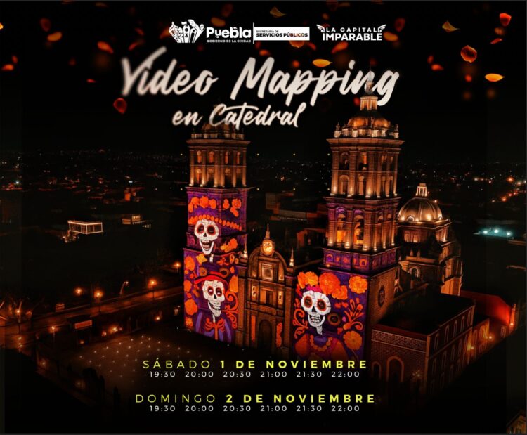 Invita Gobierno de la Ciudad a disfrutar videomapping por Día de Muertos