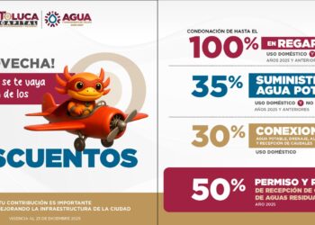 Ofrece Toluca descuentos y bonificaciones en servicio de agua potable