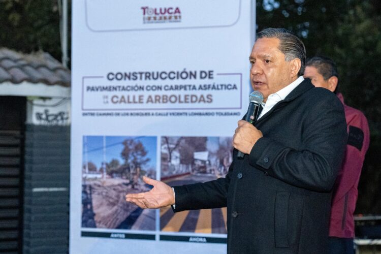 Se transforma como nunca antes Jardines de la Crespa, con repavimentación de calles y avenidas para mejorar movilidad de la población en Toluca