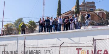 Anuncia Ricardo Moreno restablecimiento de agua en 48 horas tras rehabilitación del tanque San Miguel Apinahuizco