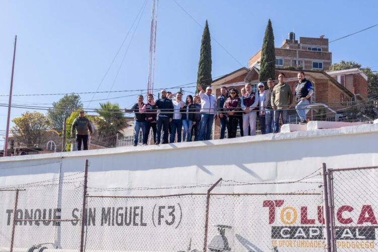 Anuncia Ricardo Moreno restablecimiento de agua en 48 horas tras rehabilitación del tanque San Miguel Apinahuizco