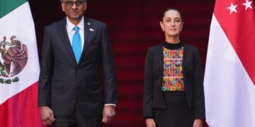 Recibe Presidenta Claudia Sheinbaum a su homólogo de la República de Singapur, Tharman Shanmugaratnam, en Palacio Nacional