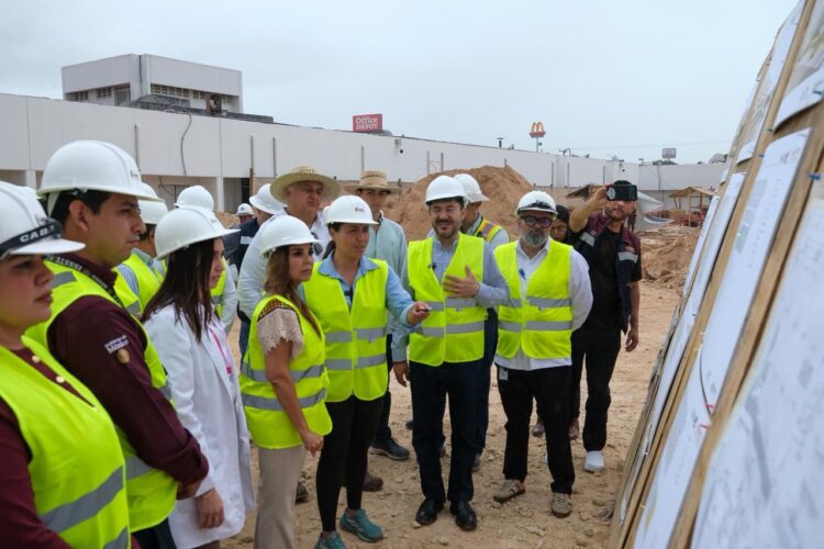 Mara Lezama supervisa avances del nuevo Hospital General del ISSSTE en Chetumal