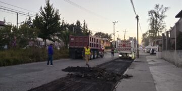 Cumple Ricardo Moreno con reconstrucción de calle Agustín Millán, en el tramo de San Pedro Totoltepec a Boulevard Aeropuerto