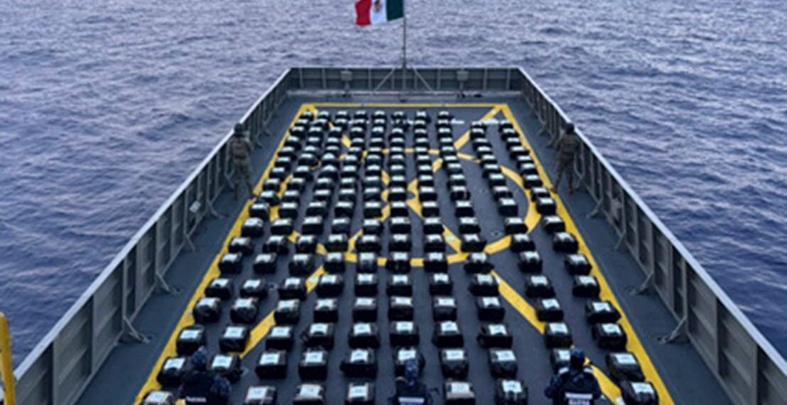 Marina incauta más de dos toneladas de cocaína en un operativo en el Pacífico mexicano