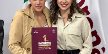 Encabeza Ale Peña entrega de Informe Legislativo a Luisa María Alcalde