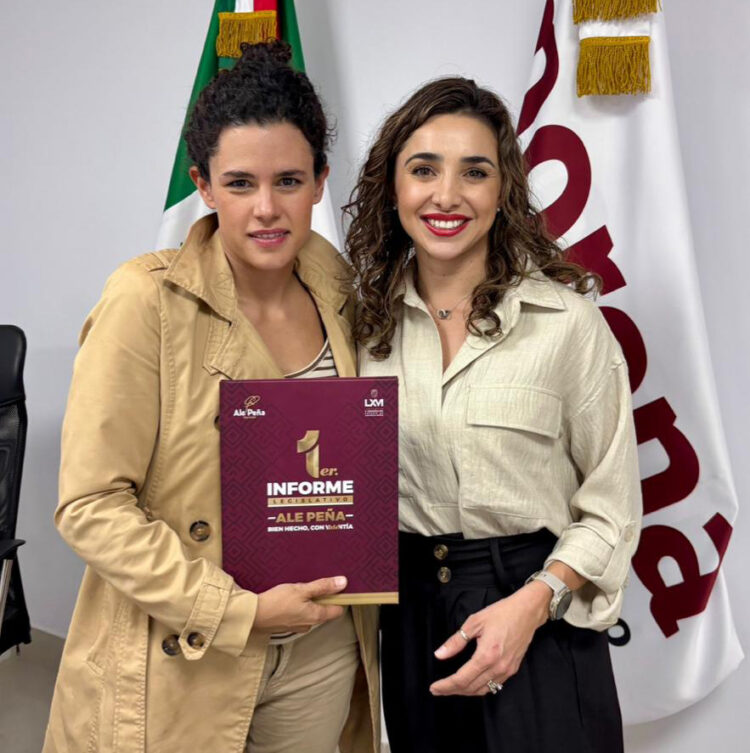 Encabeza Ale Peña entrega de Informe Legislativo a Luisa María Alcalde