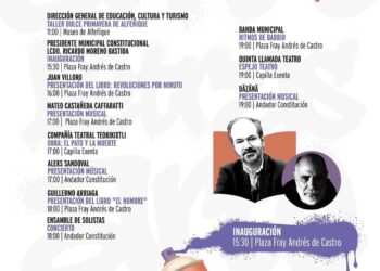Engalanarán Juan Villoro y Guillermo Arriaga primer día de PrimaverArte Toluca