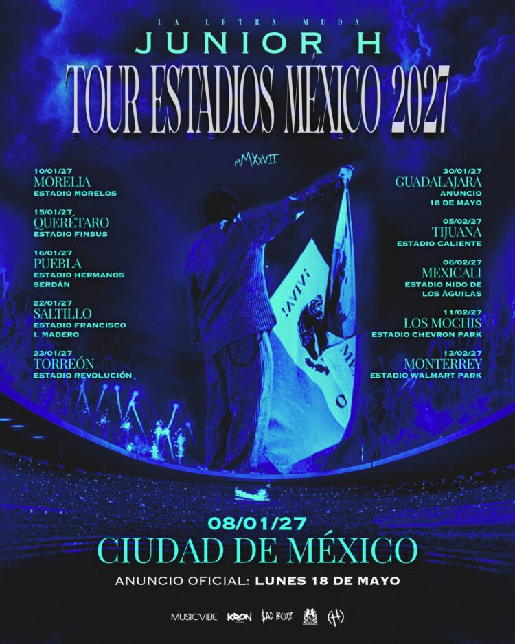 Junior H continúa haciendo historia con:   “Tour Estadios México 2027”