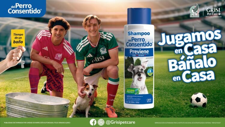 «Jugamos en casa, báñalo en casa», la campaña Del Perro Consentido que conecta la pasión futbolera con el bienestar de las mascotas