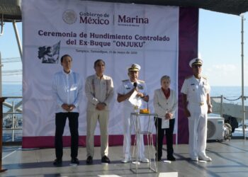 Américo Villarreal agradece apoyo de la presidenta Sheinbaum y de la Marina al desarrollo de Tamaulipas