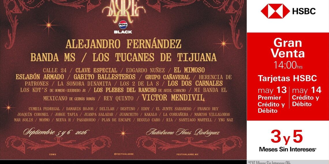 ¡El festival más grande de regional mexicano, Arre Pepsi Black ya está aquí!