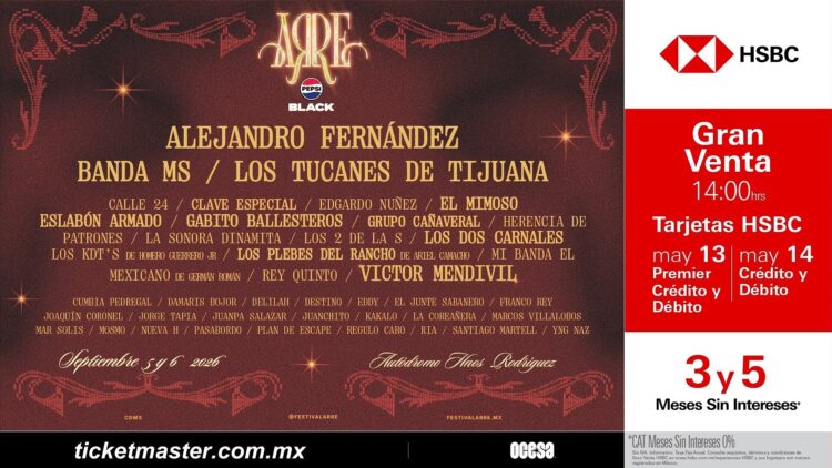 ¡El festival más grande de regional mexicano, Arre Pepsi Black ya está aquí!