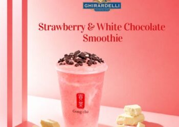 Strawberry & White Chocolate Smoothie, la nueva colaboración entre Gong cha y Ghirardelli