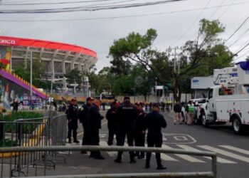 Inicia el cierre de vialidades en las inmediaciones del Estadio Azteca previo al partido de México contra Chequia