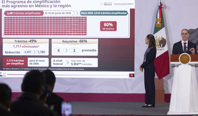 Programa de simplificación de trámites tiene 60% de avance; facilita la vida de los mexicanos y evita la corrupción: Presidenta