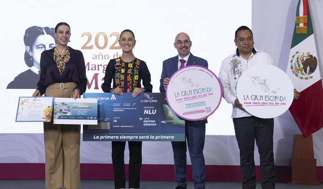 Con la gran escapada hay descuentos para viajar todo el año: Presidenta obsequiará 6 viajes dobles al sureste para los papás de México
