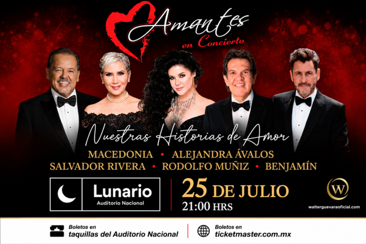 Amantes en Concierto reúne a cinco grandes voces de la balada en una noche irrepetible en el Lunario del Auditorio Nacional