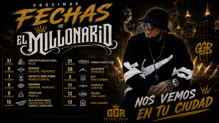 Millonario anuncia extensa gira por México y enciende la calle con su nuevo sencillo «Drop Shop» junto a W Corona