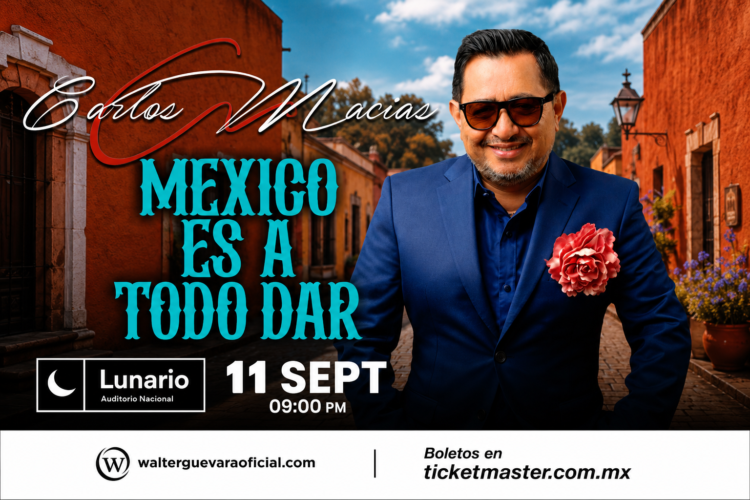 Carlos Macías celebra a México con un concierto irrepetible en el Lunario del Auditorio Nacional