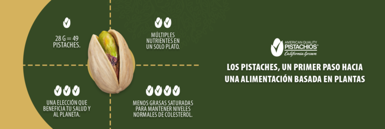 Los pistaches, un primer paso hacia una alimentación basada en plantas
