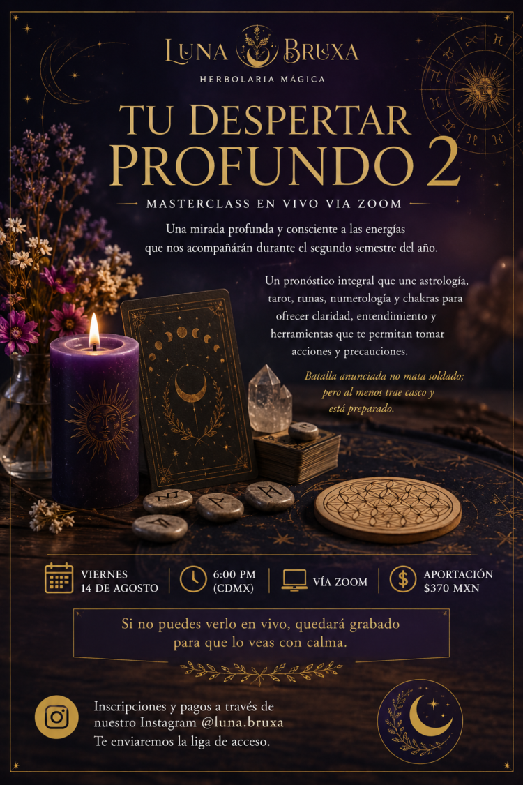 Luna Bruxa anuncia la segunda edición de la masterclass «El Despertar Profundo 2»