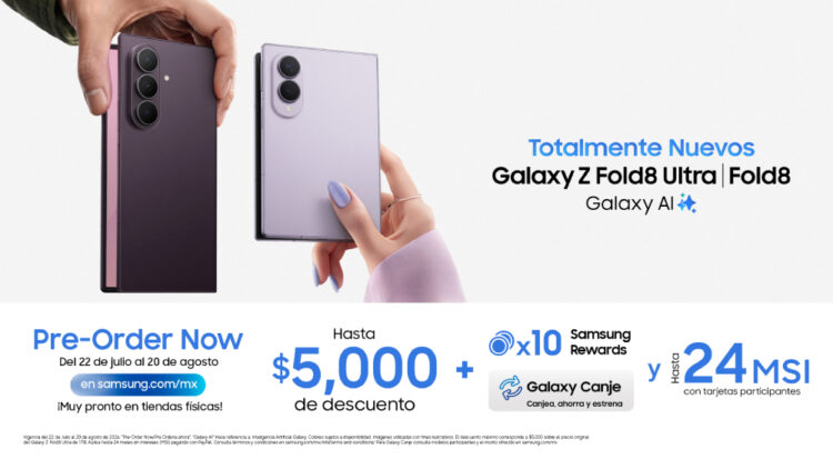 Samsung inicia la preventa en México de los nuevos Galaxy Z Fold8 Ultra, Galaxy Z Fold8 y Galaxy Z Flip8