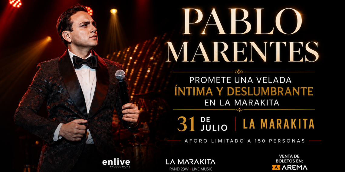 Pablo Marentes promete una noche íntima y deslumbrante en La Maraka