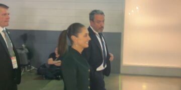 Sheinbaum arriba al estadio de Nueva Jersey para final del Mundial a horas de su llegada a EU