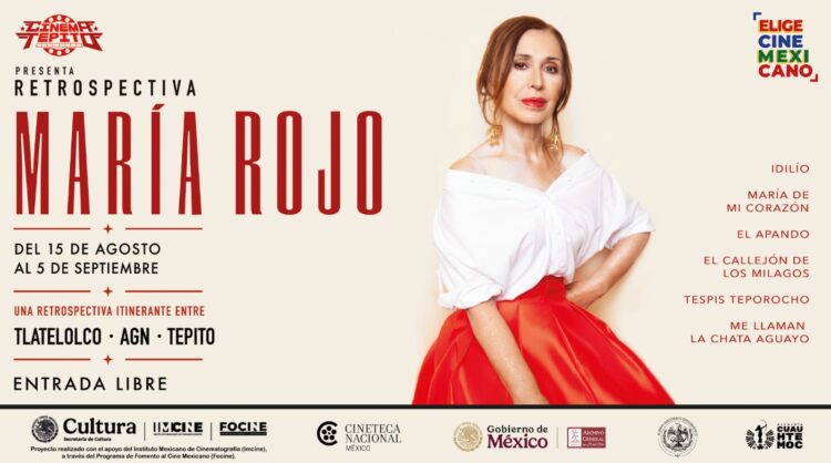 Cinema Tepito presenta la Retrospectiva María Rojo e inaugura el Reconocimiento Changarro de Barrio a la Trayectoria Fílmica
